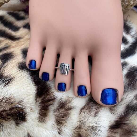 Feet Sterling Silver Toe Ring - Picture 1 of 4